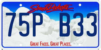 SD license plate 75PB33