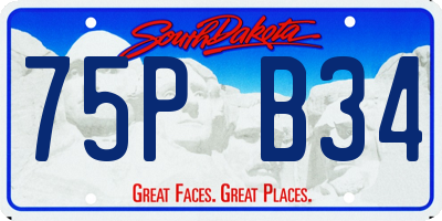 SD license plate 75PB34