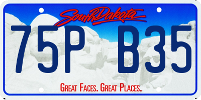 SD license plate 75PB35