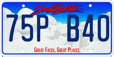 SD license plate 75PB40