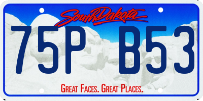 SD license plate 75PB53
