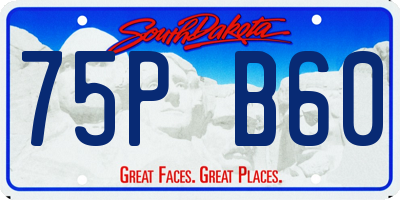 SD license plate 75PB60