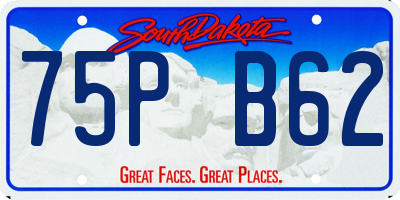 SD license plate 75PB62