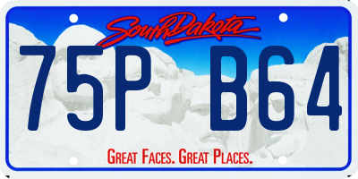 SD license plate 75PB64