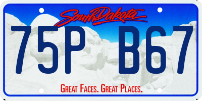 SD license plate 75PB67
