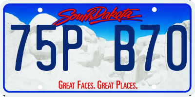 SD license plate 75PB70