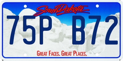 SD license plate 75PB72