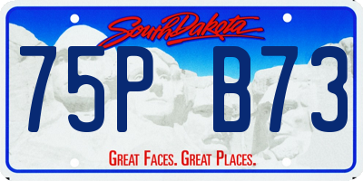 SD license plate 75PB73