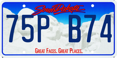 SD license plate 75PB74