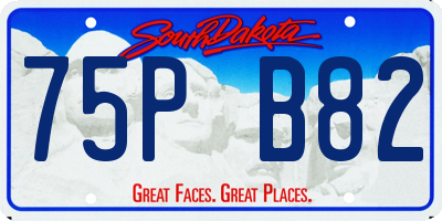 SD license plate 75PB82