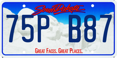 SD license plate 75PB87