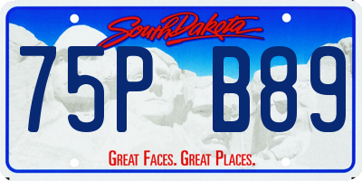 SD license plate 75PB89