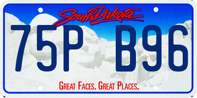 SD license plate 75PB96