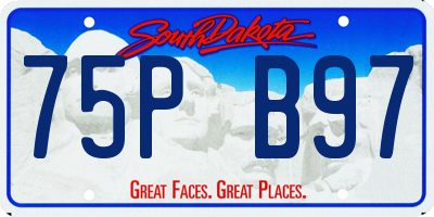 SD license plate 75PB97