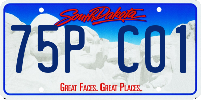 SD license plate 75PC01