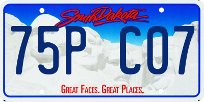SD license plate 75PC07