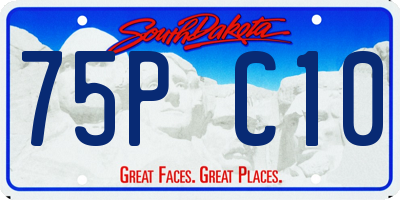 SD license plate 75PC10