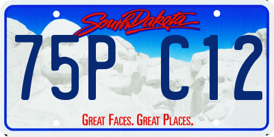 SD license plate 75PC12