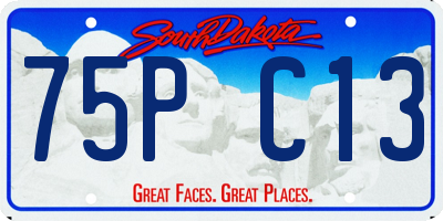 SD license plate 75PC13