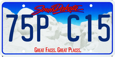 SD license plate 75PC15