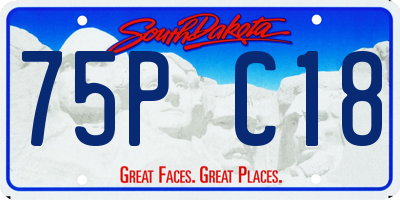 SD license plate 75PC18