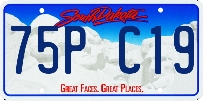 SD license plate 75PC19