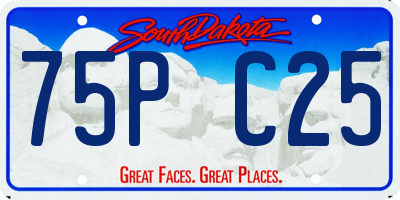 SD license plate 75PC25