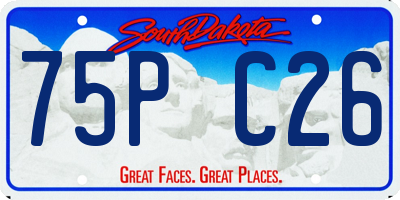 SD license plate 75PC26