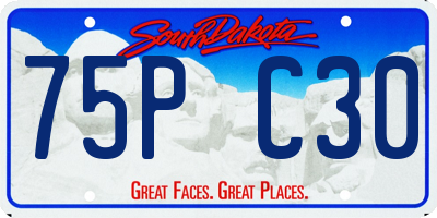 SD license plate 75PC30