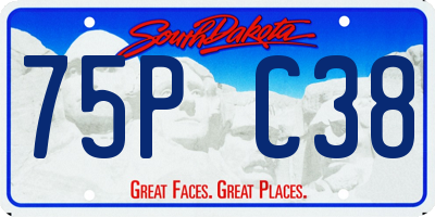 SD license plate 75PC38