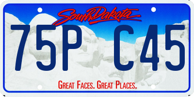 SD license plate 75PC45