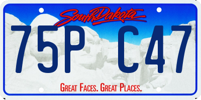 SD license plate 75PC47