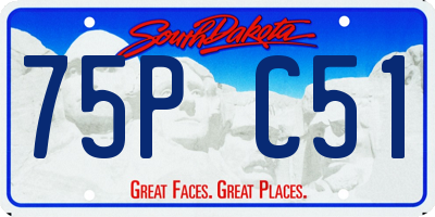 SD license plate 75PC51