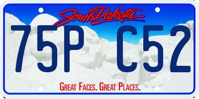 SD license plate 75PC52