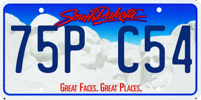 SD license plate 75PC54