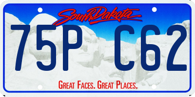 SD license plate 75PC62