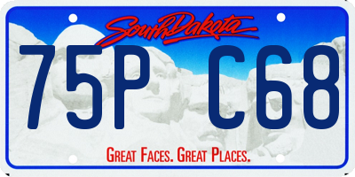 SD license plate 75PC68