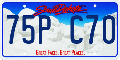 SD license plate 75PC70