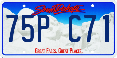 SD license plate 75PC71