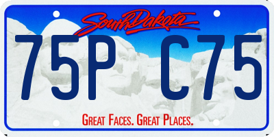 SD license plate 75PC75