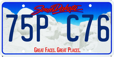SD license plate 75PC76