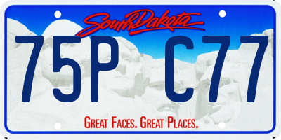 SD license plate 75PC77