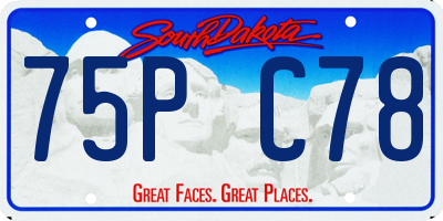 SD license plate 75PC78