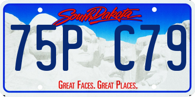 SD license plate 75PC79