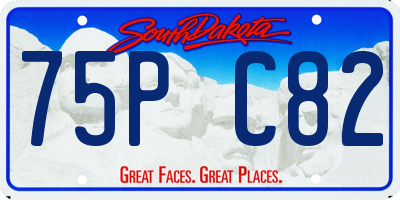 SD license plate 75PC82