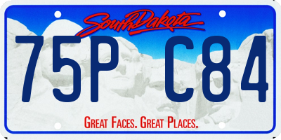 SD license plate 75PC84