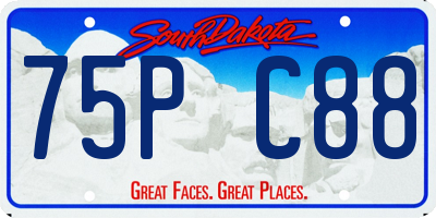 SD license plate 75PC88