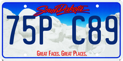 SD license plate 75PC89