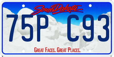 SD license plate 75PC93
