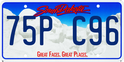 SD license plate 75PC96